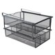thumbnail image 4 of Organizador extraíble para armario, cajón para calcetines y ropa interior, versátil alambre metálico bajo el fregadero negro 3 compartimentos, 4 of 9