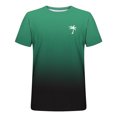thumbnail image 4 of Camisas de Manga Larga para Hombres Imprimir Casual Cuello Redondo Blusa de Manga Corta, Camisas de Lino para Hombres, 4 of 9