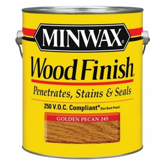 1236850 PNETRT STN GLD PECN 1GAL Minwax Wood Finish 250 VOC Compliant Semi-Transparent Golden Pecan Oil-Based Penetrating Wood Stain (Pack of 2)