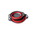 thumbnail image 2 of Collapsible Colander Filter Set 2 Pieces Of Sturdy Perforated Plastic Base Food Grade Round, Space-Saving Silicone Kitchen Foldable Food Filter (Large + Small), 2 of 5