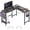 Gray, variant on EDX L Shaped Computer Desk Corner Desk, Gaming Table 50 inch PC Writing Study Desk for Home Office Dorm Small Space, Black