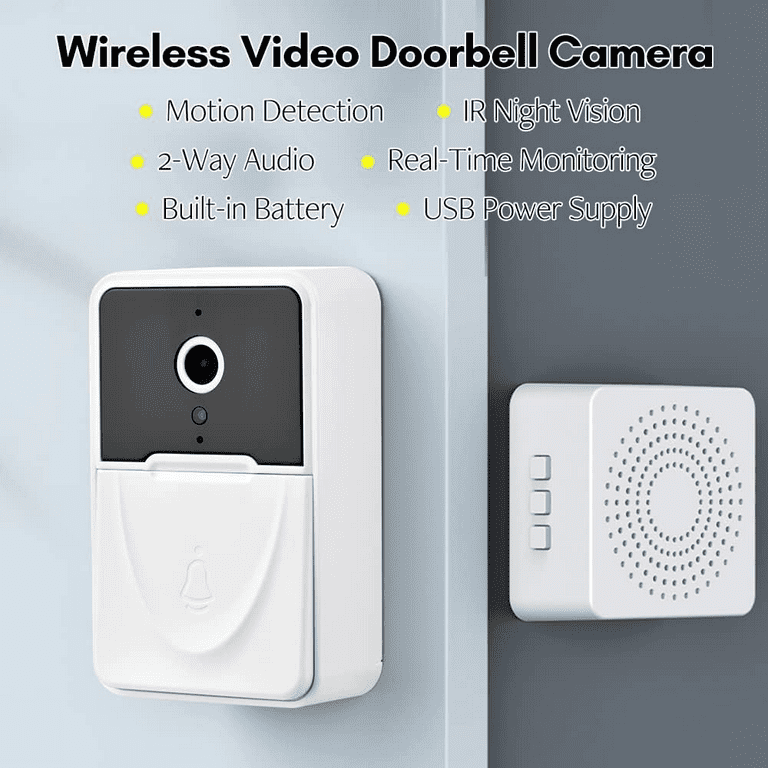 Aosu Wireless Motion Detection Smart Video Doorbell Camera with 180 Day  Battery
