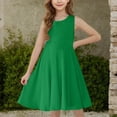 thumbnail image 4 of Wdgfv Girls School Uniform V-Neck Jumper Dress Pleated Pull-on Scooter Skirt Stretchy Cotton Flared Overall Dress, 4 of 7