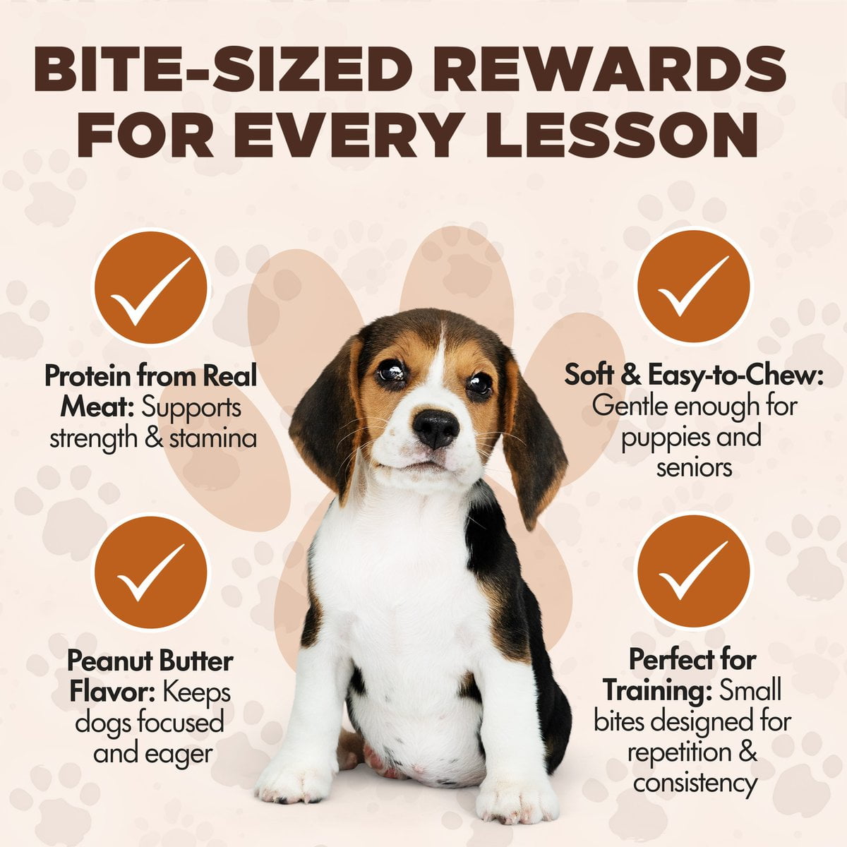 Scoochie Pet Chewka Real Meat Peanut Butter Flavor Training Bites Dog Treats, 20-oz bag