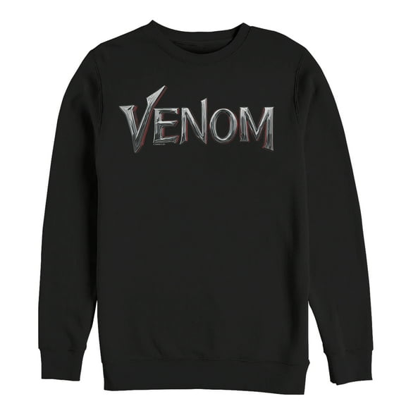 Men's Marvel Venom Film Metallic Logo Sweatshirt Black Medium