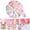 Pink, variant on 80 Pcs Precut Fabric Strips, 2.56" x 19.69" Cotton Strip Bundle, Jelly Roll Fabric Assortment for Quilting, Rug Making and Hand Sewing