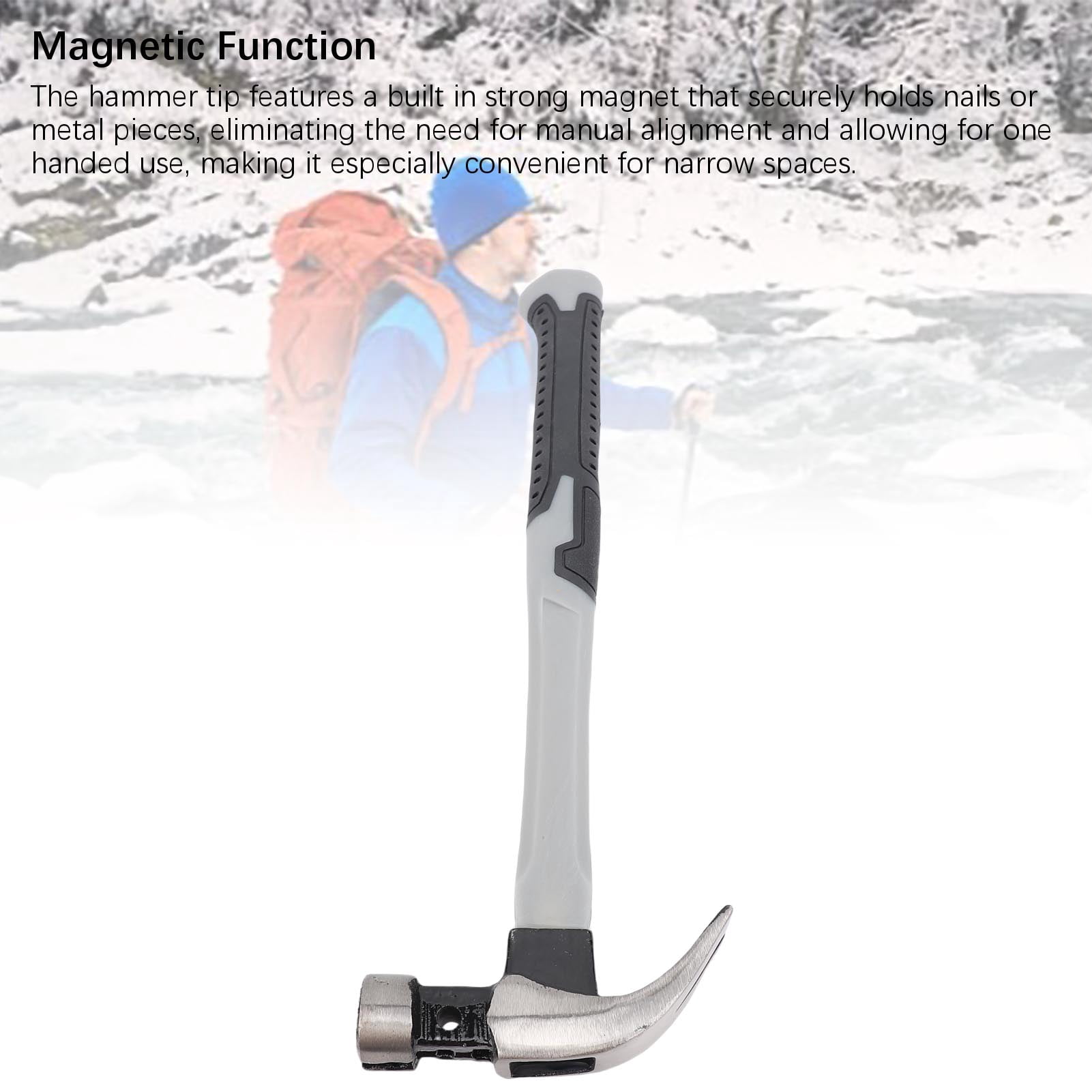 YAHHU Camping Hammer Carbon Fiber Magnetic Horn Tent Mallet for Outdoor and Professional Construction Work 13oz (16.54 inches / 42 cm) [cite: 24]