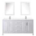 thumbnail image 3 of Wyndham Collection Daria 72" Cabinet Wood Double Bathroom Vanity in White/Chrome, 3 of 5