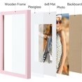 thumbnail image 2 of Vittanly 8x12 Picture Frame, Premium Material with Shatter Resistant Plexiglass, Display Pictures 6x8 with Mat or 8x12 without Mat, Photo Frame for Wall or Table Top Display, Pale Pink, 1 Pack, 2 of 6
