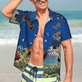 thumbnail image 5 of Lsque Colorful Coral Reef pattern Hawaiian Shirt for Men, Unisex Summer Beach Casual Short Sleeve Button Down Shirts-X-Large, 5 of 9