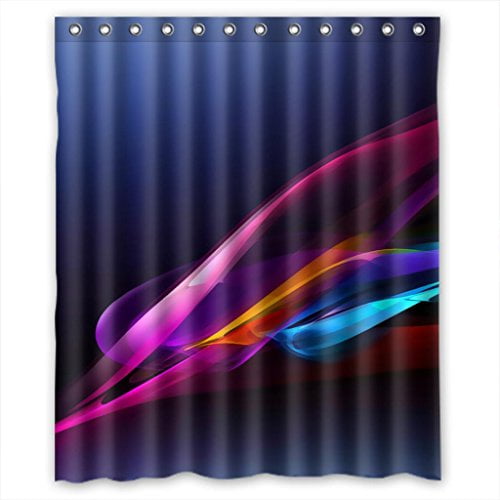 XDDJA Blue Rolling Waves Shower Curtain Waterproof Polyester Fabric Shower Curtain Size 60x72 inches