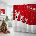 thumbnail image 2 of Funny Reindeer Red Christmas Shower Curtain with 12 Hooks Holiday Xmas Christmas Shower Curtains for Bathroom Christmas Decor, 72x72 Inch, 2 of 6