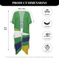 thumbnail image 6 of HELLHERO Flag Stripe Swim Coverup Lightweight High Quality Fabrics Casual Bathing Suit Cover Up, 6 of 6