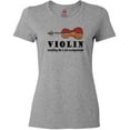 thumbnail image 3 of Inktastic Violin Humor Music Women's T-Shirt, 3 of 5