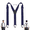 Blue, variant on Hidden Suspenders for Men Under Clothes with 3 Snap Loop (1.48" Wide) Black