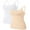 White/Nude, variant on Charmo 2-Pack Cotton Tank Tops for Womens Built-in Shelf Bra Camisole