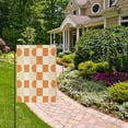 thumbnail image 2 of Yayeee Garden Flag 12"x18" Double Sided Outdoor Yard Lawn Holiday Decorations, Orange Checkered Pattern, 2 of 6
