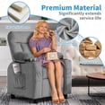 thumbnail image 3 of ICEELF Kids Recliner Chair with Cup Holder, Adjustable Velvet Lounge Chair with Footrest, Side Pockets for Boys Girls Bedroom, Gray, 3 of 8