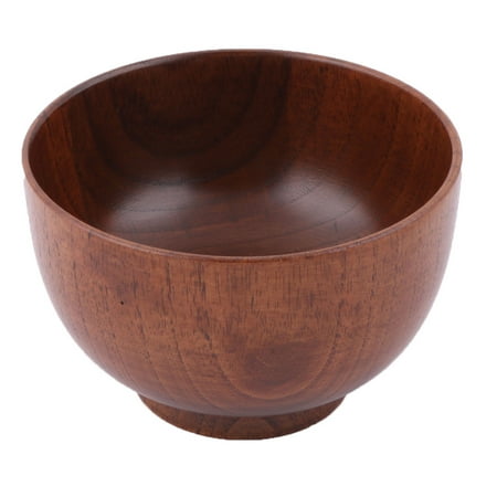 Pearl Covered Vegetable Bowl - Household Wood Round Vegetable Fruit Food Holding Holder Bowl Container Brown