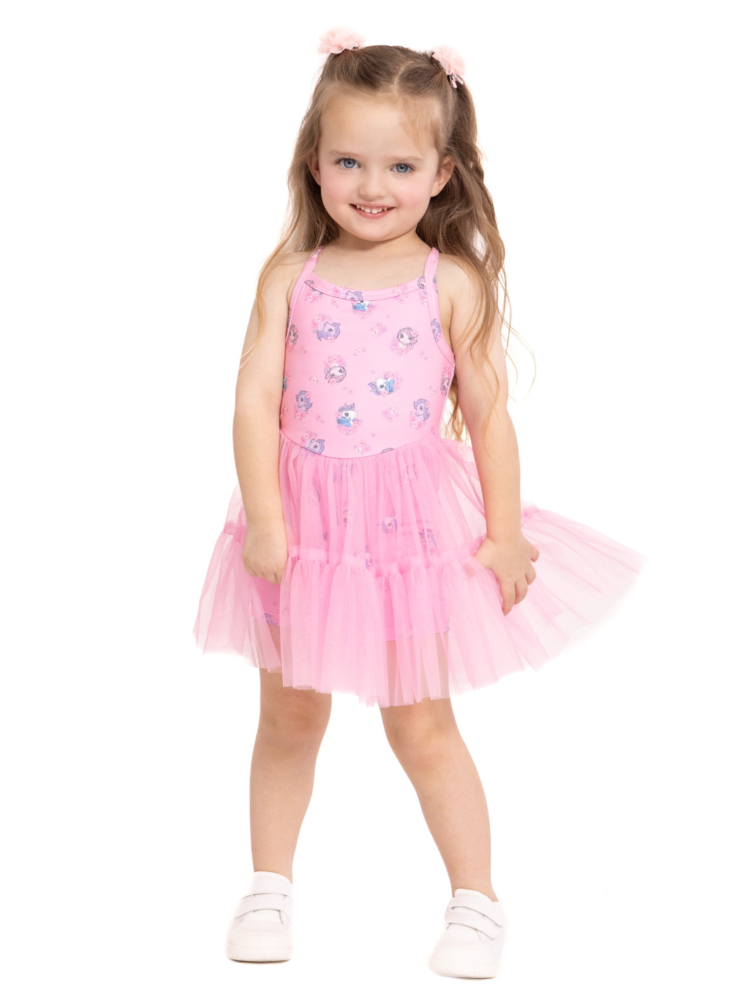 My Little Pony Toddler Girls' Sleeveless Romper with Tulle Skirt, Sizes 12M-5T