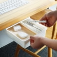 thumbnail image 3 of under Desk Drawer Self-Adhesive: Hidden Office Organizer Table Storage Organizer, 3 of 10