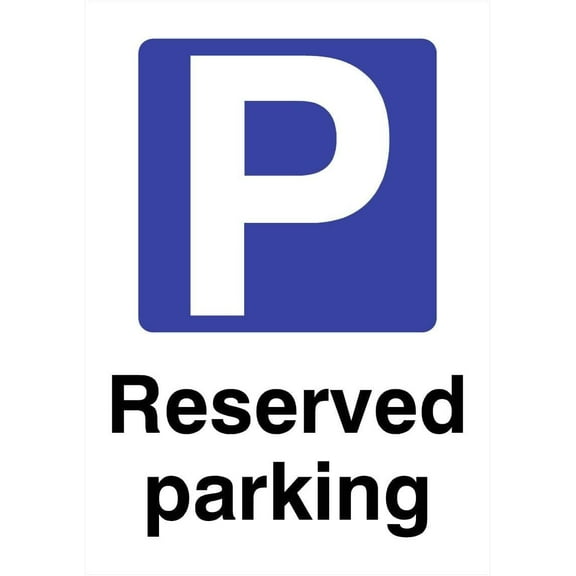 Reserved Parking P Sign Parking Signs & Permits Metal Sign Tin Sign 12x16 Inch - Caution Safety Warning Security Signs Indoor & Outdoor Signs for Home, Office, Work