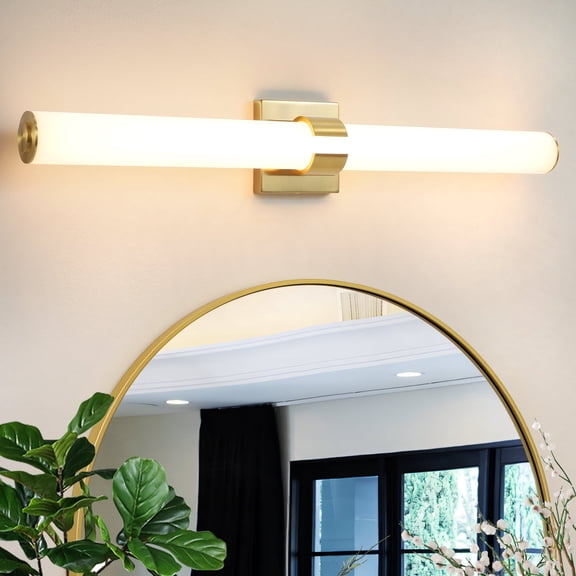 KAISITE Modern 1-Light Dimmable LED Bathroom Vanity Light, Waterproof Lamps for Bathroom, Acrylic Lampshade