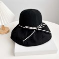 thumbnail image 2 of QSAWXQZ Women's Bucket Hat Bow Foldable Soft Brim Summer Beach Sun Hat Lightweight Travel Headwear Free Size, 2 of 5