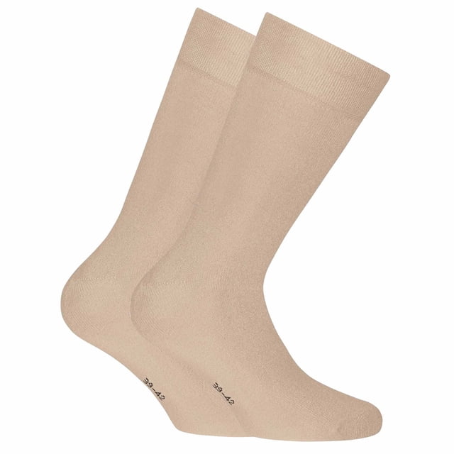 Rohner Basic Calcetines unisex, paquete de 2 - bambú, calcetines cortos Beige 35-38