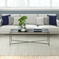 thumbnail image 6 of Evelyn&Zoe Henley 48" Wide Rectangular Coffee Table with Metal Top in Gunmetal Gray, 6 of 8