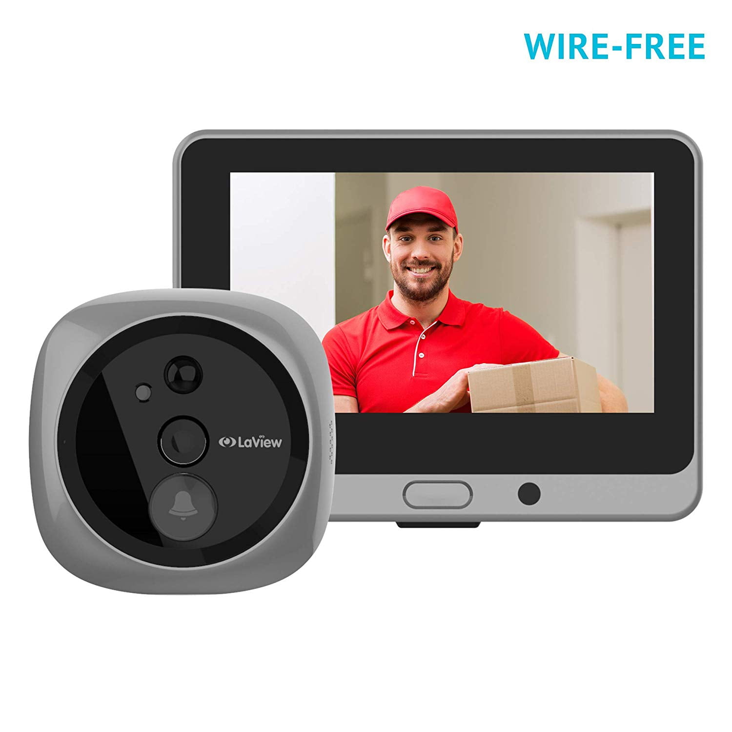 LaView Wireless Video Doorbell, WiFi Door Bell Camera, Peephole Camera