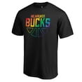 thumbnail image 2 of Men's Black Milwaukee Bucks Team Pride Wordmark T-Shirt, 2 of 3