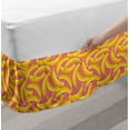 thumbnail image 2 of Banana Bed Skirt, Modern Exotic Fruits on a Background of Small Polka Dots, Elastic Bedskirt Dust Ruffle Wrap Around for Bedding Decor, 4 Sizes, Pastel Pink Yellow, by Ambesonne, 2 of 2
