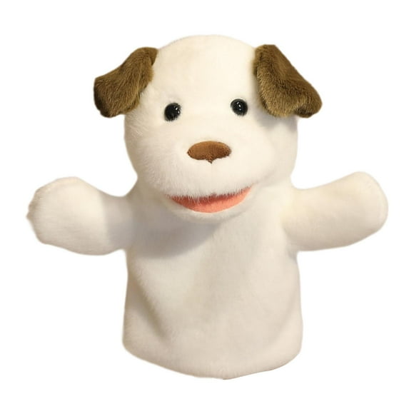 Marionetas de mano de peluche de animal para contar historias, herramienta de enseñanza realista, juguete de animal de peluche, guantes para enseñar, perro