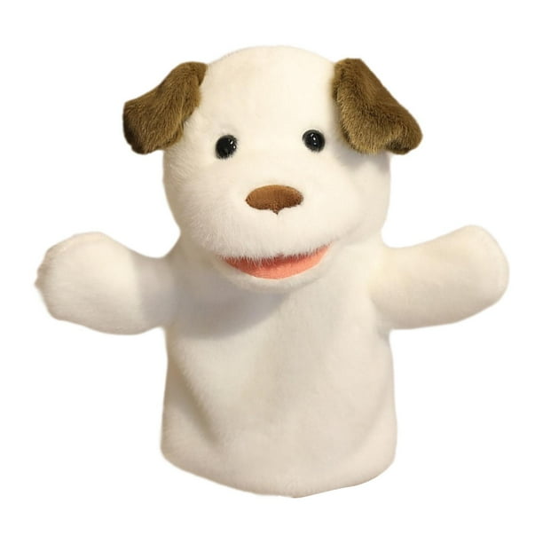 Guantes de cabeza de títere de mano Juego de simulación Bromas imaginativas Títeres suaves para contar historias perro