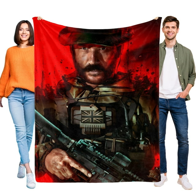 Call of Duty anti-pilling, suave, ligera, esponjosa y acogedora de lujo para hogar y cocina – Perfecta para niños y adultos,150X200cm