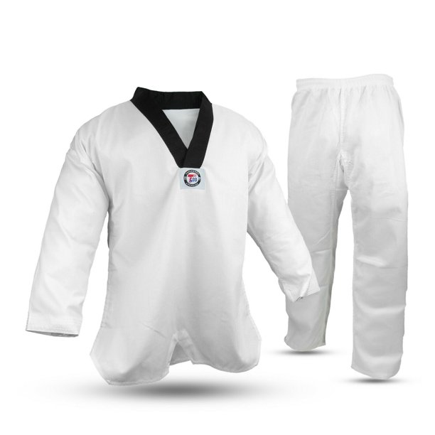 Tae Kwon Do Uniform Gi Black Trim VNeck, Taekwondo Martial Arts Gis