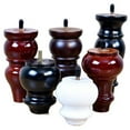 thumbnail image 7 of Round Wooden Gourd Furniture Legs For M8 Screw Type,Set Of 4 Mid-Century Bun Replacements Feet For Sofa Couch Chair Armchair Night Stand Dresser Cabinet-Mahogany-10cm 4inch, 7 of 7