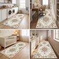 thumbnail image 4 of ICEANT 3'x10' Area Rug, Vintage Boho Runner Rugs for Hallway Kitchen Entryway Doormats, Non-slip Low Pile Carpet Machine Washable, Yellow, 4 of 5
