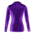 thumbnail image 5 of Idoravan Long Sleeve Shirts for Women,Ladies, Women's Ladies Round Neck Loose Tops Casual Print T-Shirts Long Sleeve Blouse Purple M, 5 of 5