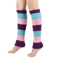 thumbnail image 1 of Nvzi 2 pares de calentadores de piernas para mujer, calentadores de piernas tejidos con puños elásticos antideslizantes, moda Y2K para fiestas, deportes, yoga, ballet, baile, color I, 1 of 2
