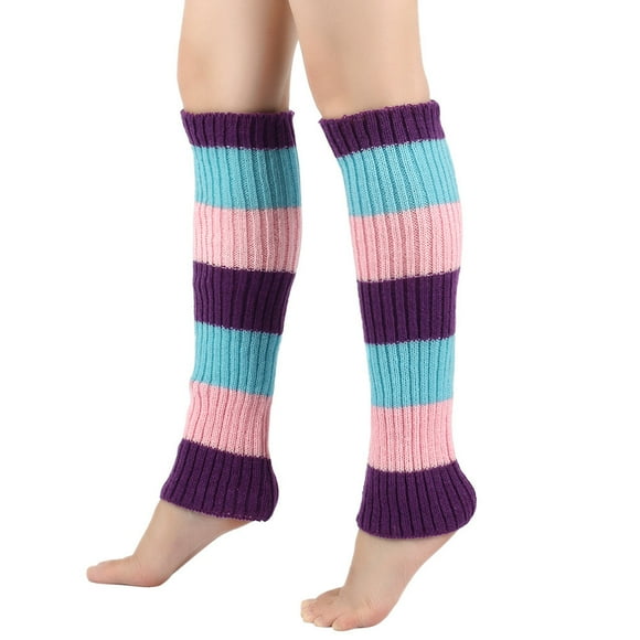 Fatty Farmer 2 pairs Leg Warmers for Women, Leg Warmers Knit with Anti-slip Elastic Cuff, Y2K Fashion Party Sports Yoga Ballet Dance,Colour I