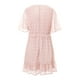 thumbnail image 4 of SAYOO , vestido de chifón de verano para mujer, vestido informal de media manga con cuello en V y estampado de puntos de Color sólido para fiesta SAYOO  Moda, 4 of 9