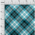 thumbnail image 2 of oneOone Cotton Poplin Teal Blue Fabric Tartan Sewing Fabric By The Yard Printed Diy Clothing Sewing Supplies 56 Inch Wide, 2 of 4