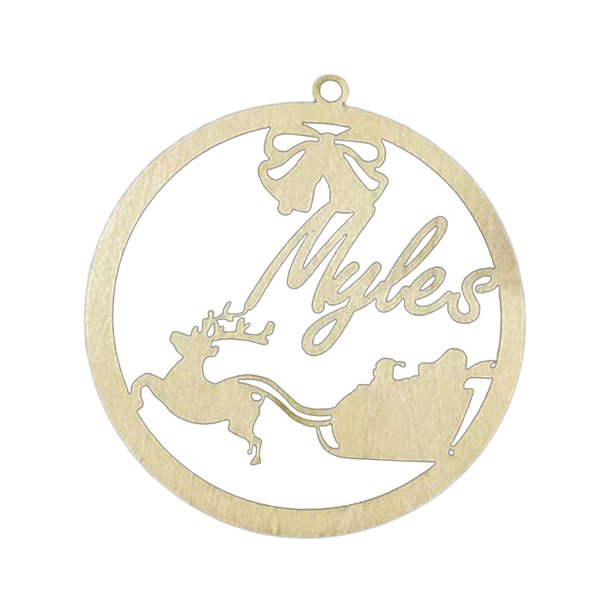 Adornos navideños de madera Strade Fareast Limited placas de rodajas de madera navideñas hechas a mano Estilo B