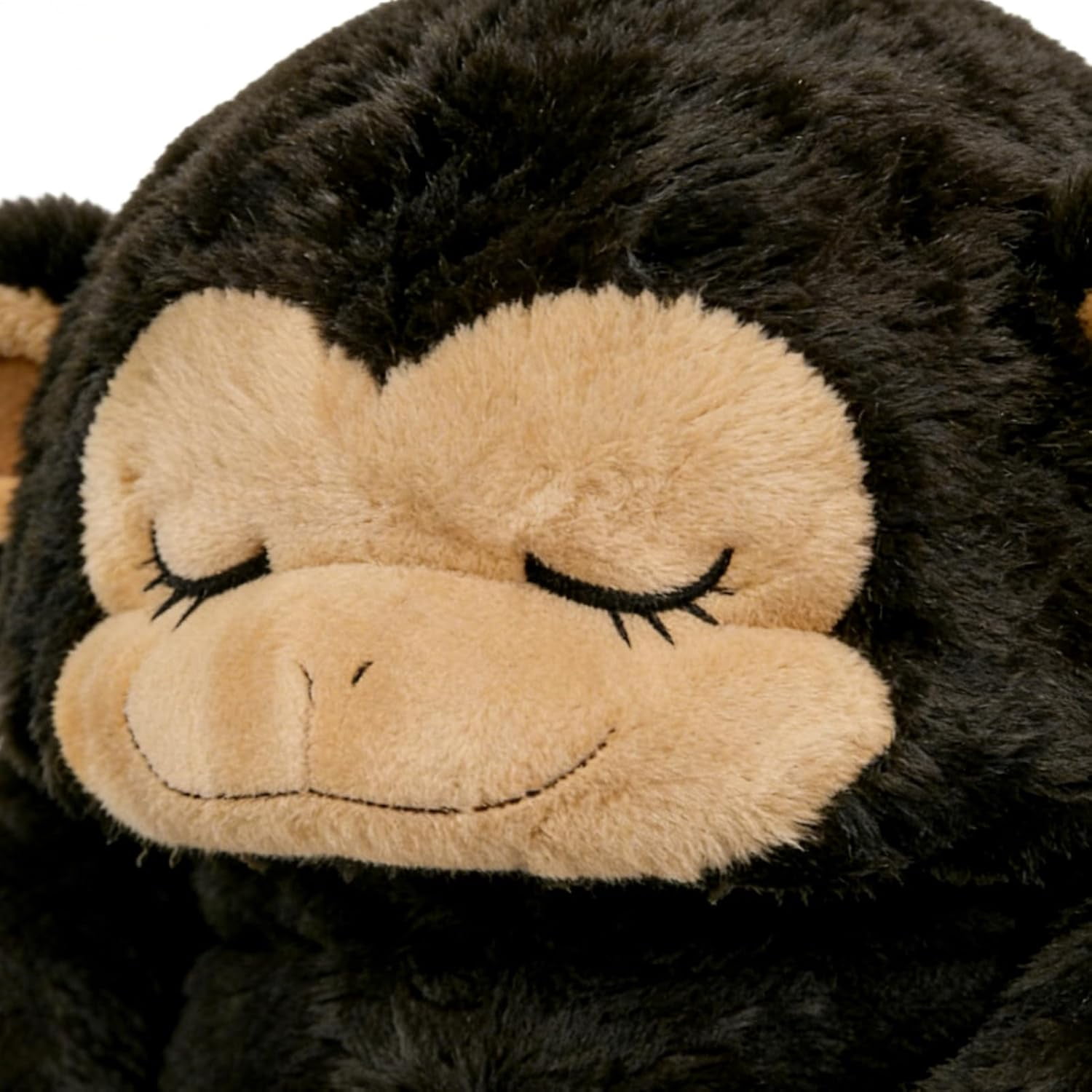 Plush Monkey Sleeping Bag for Adults, Cold Weather Soft Plush Blanket Bag with Tail, for Men Women Travel Indoor Outdoor Backpacking Hiking Reading Watching TV(Black)