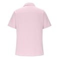 thumbnail image 4 of DPTALR George Men's Cotton Linen Short Sleeve Shirts,Casual Lightweight Button Down,Vacation Beach Summer Tops with Pocket,Pink,Big and Tall Men XXL, 4 of 7