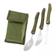 thumbnail image 1 of Vajilla para exteriores,Tenedor para acampar,cuchillo de acero inoxidable,cubiertos,Utensilios de viaje para barbacoa al aire libre,mochilero,Cocina liviana,cubiertos para, 1 of 8