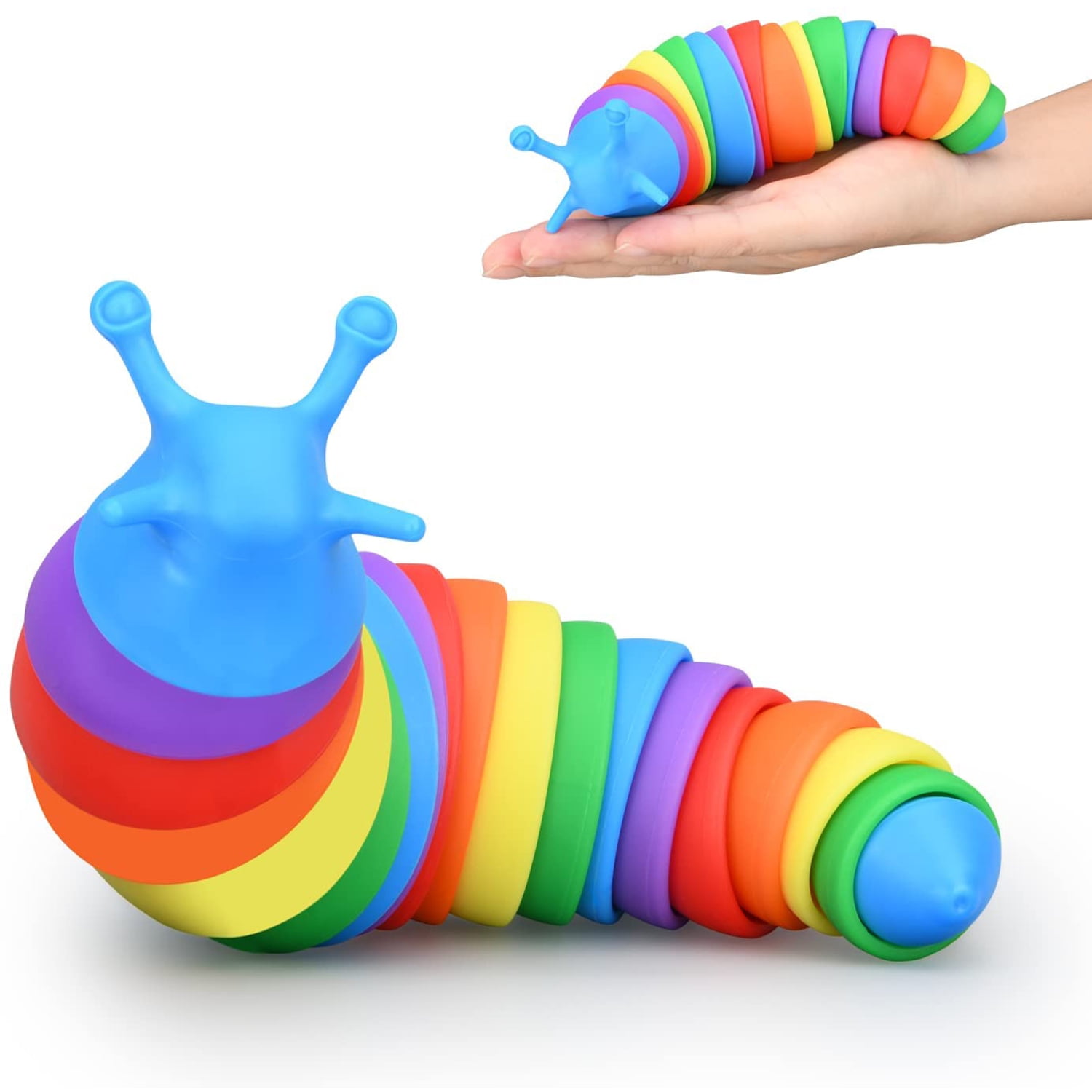 Buy NBpower 3D Printed Articulated Slug Fidget Toy, Fidget Slug Stim