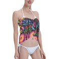 thumbnail image 4 of Bingfone Colorful Floral Embroidery Mexican Women's Sarong Swimsuit Cover Ups Bathing Suit Coverups Chiffon Beach Wrap Skirts, 4 of 7